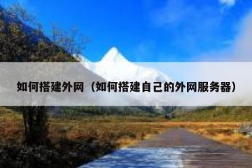 如何搭建外网(如何搭建自己的外网服务器)