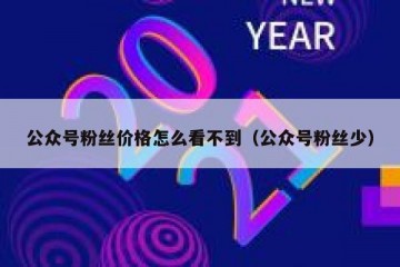 公众号粉丝价格怎么看不到（公众号粉丝少）