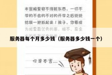 服务器每个月多少钱（服务器多少钱一个）