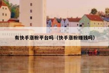 有快手涨粉平台吗（快手涨粉赚钱吗）