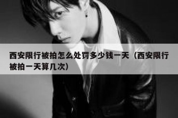 西安限行被拍怎么处罚多少钱一天（西安限行被拍一天算几次）