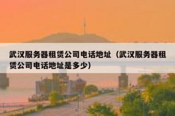 武汉服务器租赁公司电话地址（武汉服务器租赁公司电话地址是多少）
