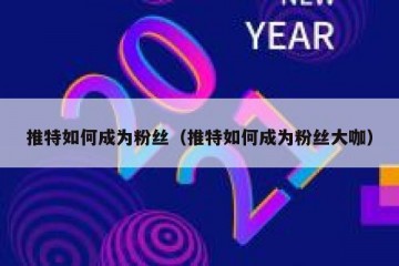推特如何成为粉丝（推特如何成为粉丝大咖）