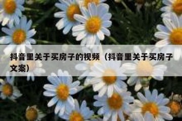 抖音里关于买房子的视频（抖音里关于买房子文案）