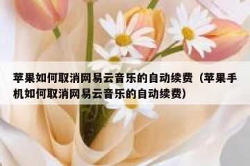 苹果如何取消网易云音乐的自动续费（苹果手机如何取消网易云音乐的自动续费）