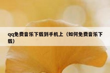 qq免费音乐下载到手机上（如何免费音乐下载）