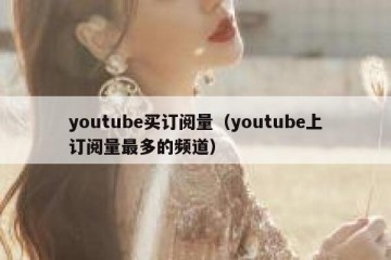 youtube买订阅量（youtube上订阅量最多的频道）