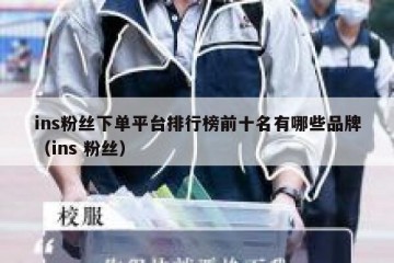 ins粉丝下单平台排行榜前十名有哪些品牌（ins 粉丝）