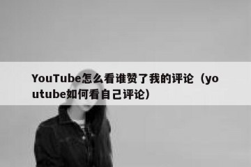 YouTube怎么看谁赞了我的评论（youtube如何看自己评论）