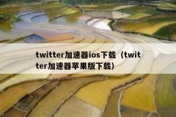 twitter加速器ios下载（twitter加速器苹果版下载）