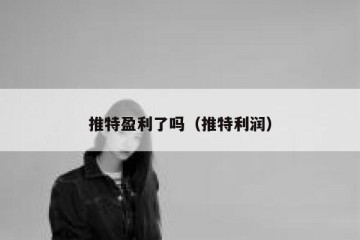 推特盈利了吗（推特利润）