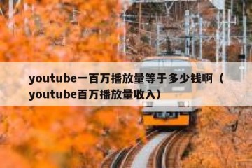 youtube一百万播放量等于多少钱啊（youtube百万播放量收入）