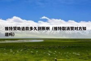 推特赞助退款多久到账啊（推特取消赞对方知道吗）
