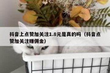 抖音上点赞加关注1.8元是真的吗（抖音点赞加关注赚佣金）