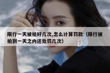 限行一天被拍好几次,怎么计算罚款（限行被拍到一天之内还处罚几次）