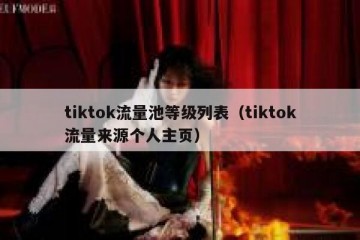 tiktok流量池等级列表（tiktok流量来源个人主页）