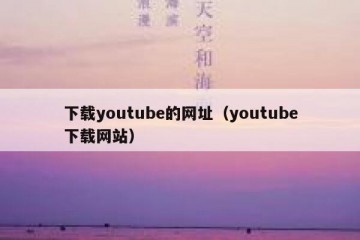下载youtube的网址（youtube下载网站）