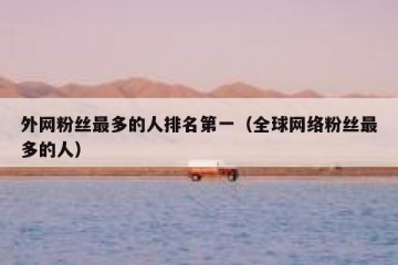 外网粉丝最多的人排名第一（全球网络粉丝最多的人）