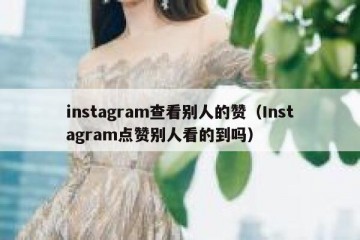 instagram查看别人的赞（Instagram点赞别人看的到吗）