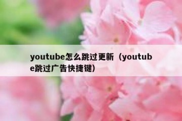 youtube怎么跳过更新（youtube跳过广告快捷键）