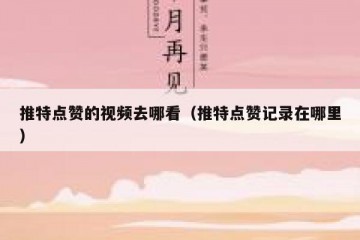 推特点赞的视频去哪看（推特点赞记录在哪里）