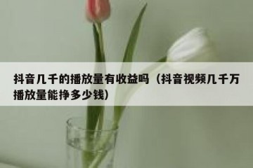 抖音几千的播放量有收益吗（抖音视频几千万播放量能挣多少钱）