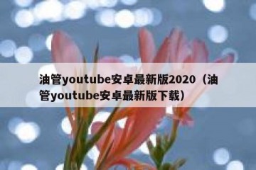 油管youtube安卓最新版2020（油管youtube安卓最新版下载）