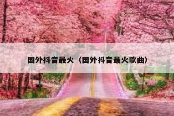 国外抖音最火（国外抖音最火歌曲）