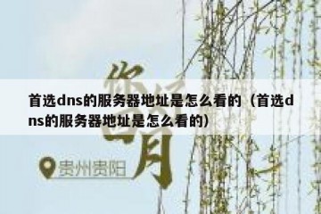 首选dns的服务器地址是怎么看的（首选dns的服务器地址是怎么看的）