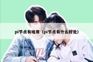 pi节点有啥用（pi节点有什么好处）