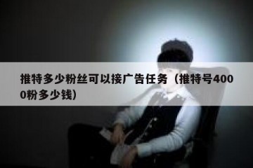 推特多少粉丝可以接广告任务（推特号4000粉多少钱）