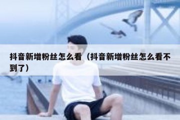 抖音新增粉丝怎么看（抖音新增粉丝怎么看不到了）