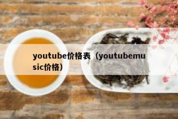 youtube价格表（youtubemusic价格）