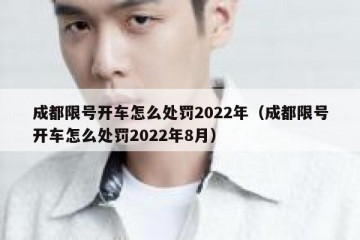 成都限号开车怎么处罚2022年（成都限号开车怎么处罚2022年8月）