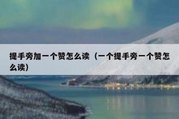 提手旁加一个赞怎么读（一个提手旁一个赞怎么读）