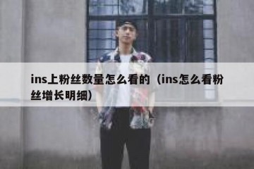 ins上粉丝数量怎么看的（ins怎么看粉丝增长明细）