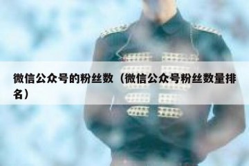 微信公众号的粉丝数（微信公众号粉丝数量排名）