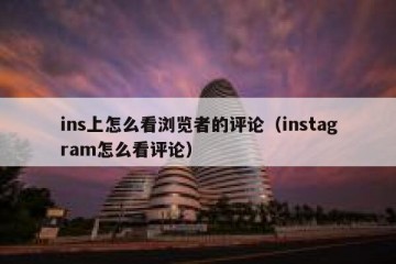 ins上怎么看浏览者的评论（instagram怎么看评论）