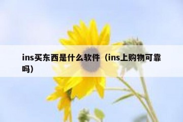 ins买东西是什么软件（ins上购物可靠吗）