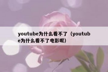 youtube为什么看不了（youtube为什么看不了电影呢）