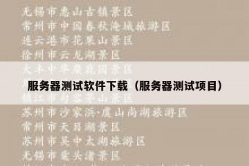服务器测试软件下载（服务器测试项目）