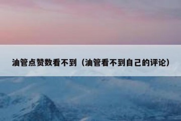 油管点赞数看不到（油管看不到自己的评论）