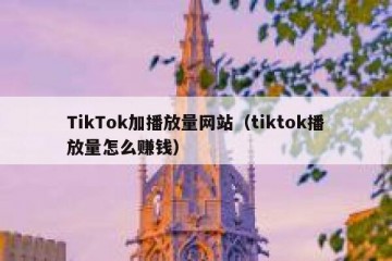 TikTok加播放量网站（tiktok播放量怎么赚钱）