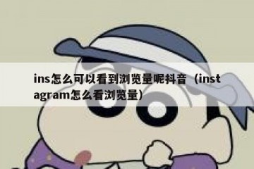ins怎么可以看到浏览量呢抖音（instagram怎么看浏览量）