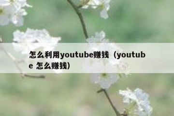 怎么利用youtube赚钱（youtube 怎么赚钱）