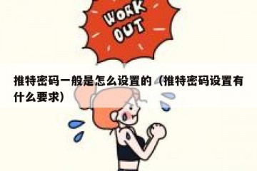 推特密码一般是怎么设置的（推特密码设置有什么要求）