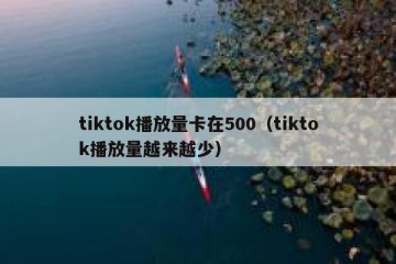 tiktok播放量卡在500（tiktok播放量越来越少）
