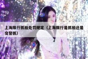上海限行抓拍处罚规定（上海限行是抓拍还是交警抓）