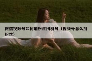 微信视频号如何加粉丝团群号（视频号怎么加粉丝）