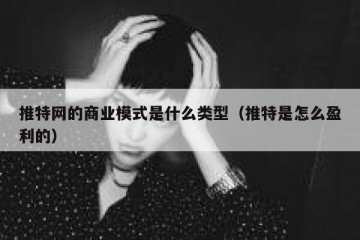推特网的商业模式是什么类型（推特是怎么盈利的）